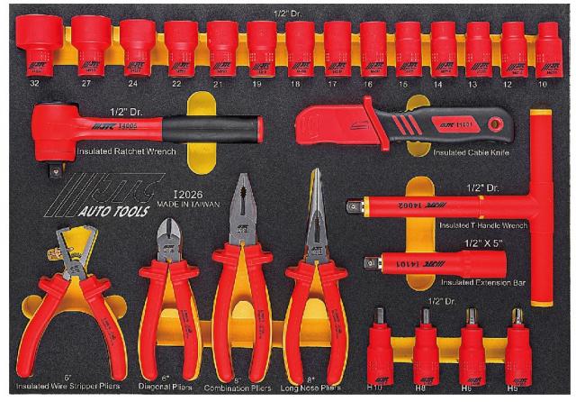 7段工具箱青色　絶縁工具セット