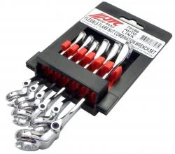 6PCS　コンビネーション首振りフレアナットレンチセット